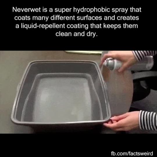 mindblowingfactz:  Neverwet is a super hydrophobic spray that coats many different