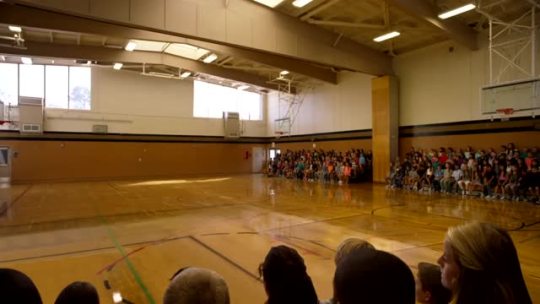 thebestoftumbling:    In this short video, augmented reality startup company Magic Leap used their cool technology to make 3D magic happen in a school gym.  