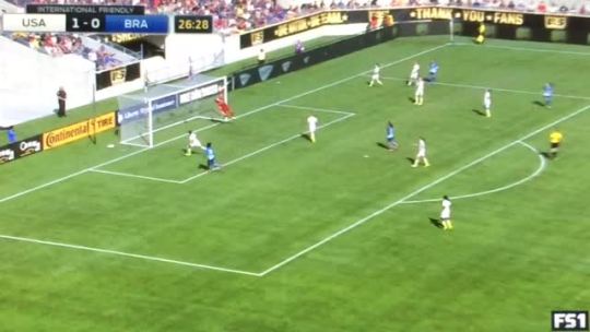 ali11krieger:  Ali Krieger defensive clearance 27’ | USA vs BRA | WWC Victory Tour