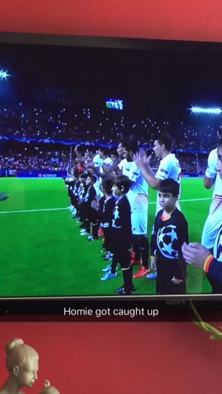 unclejetpack:  My dude smoking good during the Manchester City v Sevilla game in the Champions League Group Stage