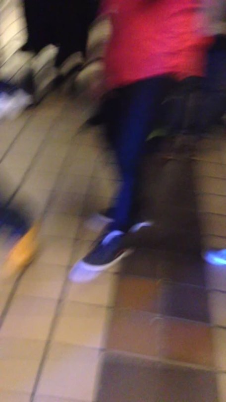 dieblogdie:  I got a dance party going in the Time Square station last weekend with the help of a street performer called Verbal Ase and some others. 