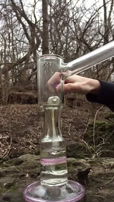 bong-rips-for-bitchy-chicks:  Slow motion bong rips outs of rose quartz in the woods 💕