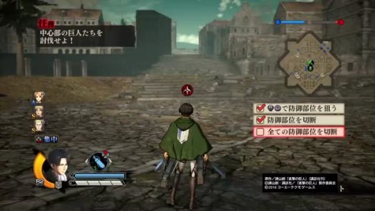 Me playing as Levi just now in the KOEI TECMO Shingeki no Kyojin Playstation 4 game!Gotta love that reverse grip move <3