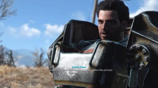 fishplague:  was looking through my videos for potential gifs and man the face Danse makes if you flirt with him gets me every time <3