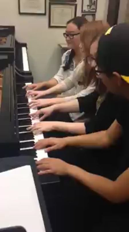 pianoaround:  8 Hands, 1 Piano! Watch more! adult photos