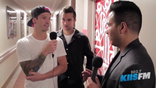 thatdunlife:  Interviewer - Is there anything special that you guys do before you guys walk on stage in front of a crowd?Josh - Besides like kiss and stuff?(x)