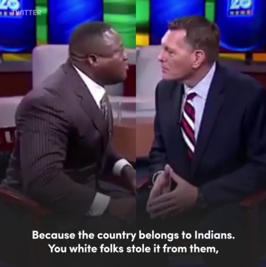 mzcrazy2:  alwaysbewoke:  alwayzefree:  the-movemnt:  On a segment called Face Off on a local Fox channel, Quanell X goes in on a white radio host about the painful truth of America’s racist history and HE DID NOT HOLD BACK. Shut it down. 👊🏿👊🏿👊🏿
