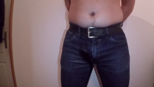male-chastity-belt-hell:  A really nice punishment. The belt locked in place and the handcuffs secure my hands behind my back. There was no way out and i was desperate to pee. Guess what happened.. 