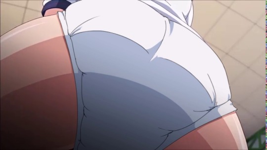 phantom-braver:  Description from a Reddit user: “[This] is actually an edit of an existing hentai named Kuro no Kyoushitu.  The scene in question had her in one of those “it’s a diaper because we  say so” style ones under her gym uniform. The