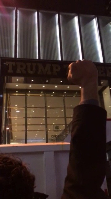 naomimightbeasian:  protest in front of Trump Tower in NYC
