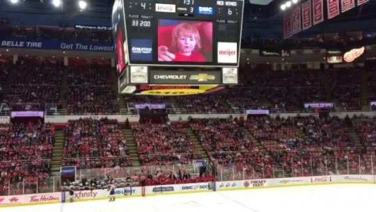 hockeylesbians:  They cheered for the baby and booed everyone else. This is the greatest thing  (i saw this on twitter but hadn’t seen it on tumblr so i needed to post it. pls watch this) 