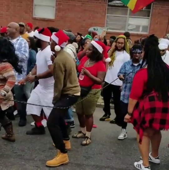 flat-out-fabulouss:  atypicalcherry:  Here is to black joy on this Christmas day 🍸   Follow me for more 2nd Line Dancing in New Orleans ❤  New Orleans is my happy place. Can’t wait to visit again 😊😊😊