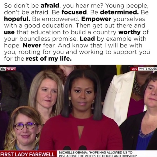 onlyblackgirl:  buzzfeed: First Lady Michelle Obama, giving her last speech as FLOTUS.