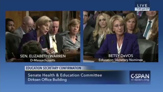 blackmodel: annieskywalker:   1stfrom92:  Even the people Trump hired have no experience in WHAT HE HIRED THEM FOR. This is Betsy Devos. Our new Secretary of Education Nominee…  This is so embarrassing   TOOK HER WHOLE WIG OFF   Forget the wig, she