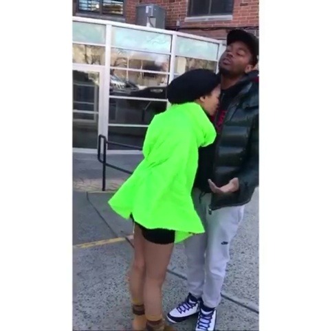blasianxbri:  fam lol  The poncho coat (?) with the shorts with the timbs&hellip;yeah