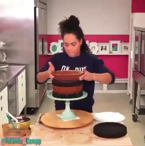brattylikestoeat:  All of @yolanda_gampp cakes be extra as fuck. She put a whole pie in a cake.