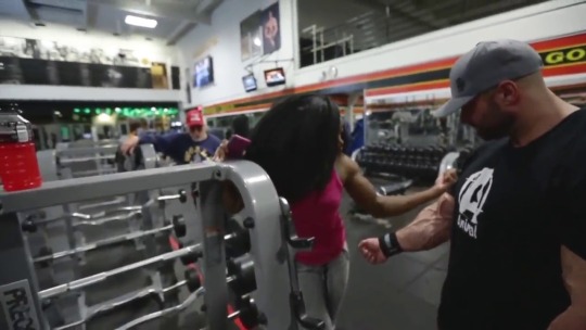 muscleryb:    Calum Von Moger Touching the forearm of Frank McGrath.Source