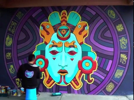 cooldadhats: gif87a-com: Street art in Mexico city  This is so fucking dope man 