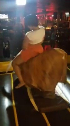 bigchiefatl:  theblackebony:  Damn! Baby gurl needs a bit more than just that mechanical bull 😏  OK uhm 👀 Brb  A couple concerns:1. The person controlling the bull went easy on her. 2. Why a mechanical bull has an asshole?