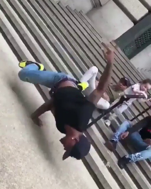 chocolatcrush: kinghispaniola:  11-11-1992:   goodgirlgonegr8:   clarknokent:  I swear if black boys ever got into gymnastics like we do other sports, outcome would be crazy!  Hell yes   I can barely walk down steps and this nigga using his hands to go