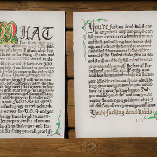 Naval Seal Copypasta Meme Illuminated Manuscript Print 