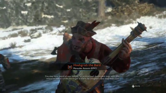 rasec-wizzlbang:  fluffychesnut:  insomniacnyarlathotep:  ziku3: This Orc is a Bard Assassin. He’s living out his D&D fantasy right here.   I need to play shadow of war  Every fucking video or post about this game is comedy gold?First the guy who