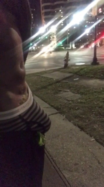 joshua10nbed:  To the fan who order my underwear that. Night you asked me can you see what they look like so as I was walking from work I decided to drop my drawls and make a lil sneak peek for you. Oh… wait… what? I’m bust open with my pants down