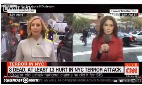 live-leaks:  CNN Split Screens 2 Reporters Standing Right Next to Each Other!