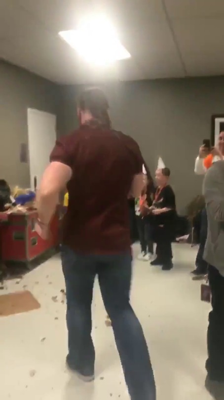 deidrelovessheamus:  Another video of Cesaro’s Birthday celebration with cake.