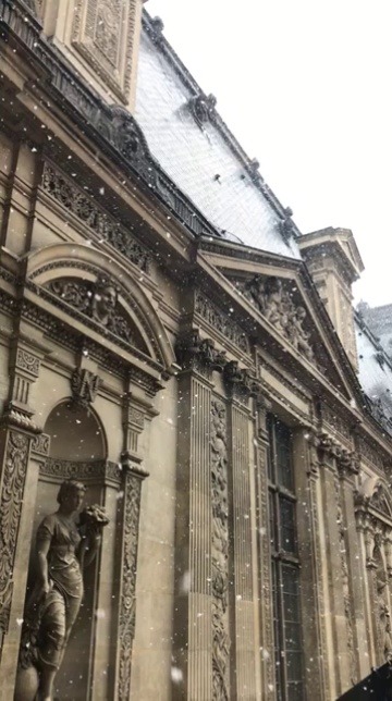 ablogwithaview:  Snow at the Louvre (February 2018)