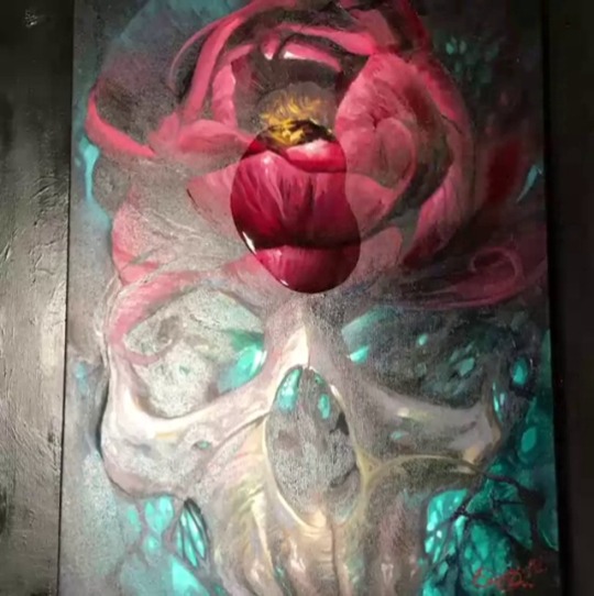 sixpenceee:Adding varnish to painting makes it come to life. This is so satisfying