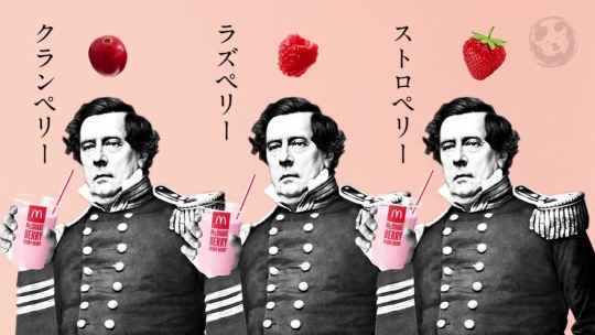 wop-a-din-din: prussianmemes:  japan is running ads with matthew perry now starring; commodore rasperry, cranperry, and strawperry and i love it  @pepprs 