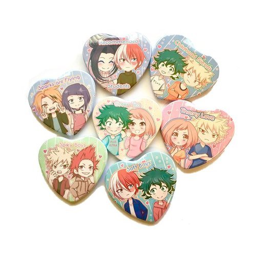 Anime Heart Buttons