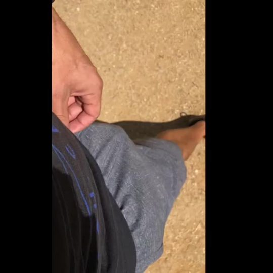 rickluciano:  Been so into exhibitionism lately! Was watching videos of my idol BigCockFlasher this morning and just had to get out and play! Walking the trail with my cock out, stroking on a park bench and then finally seeding the ground with a thick