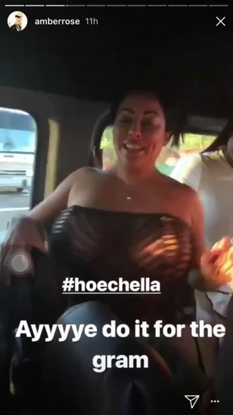aq0101:  Amber Rose Instagram Video of her girlfriend naked tits 