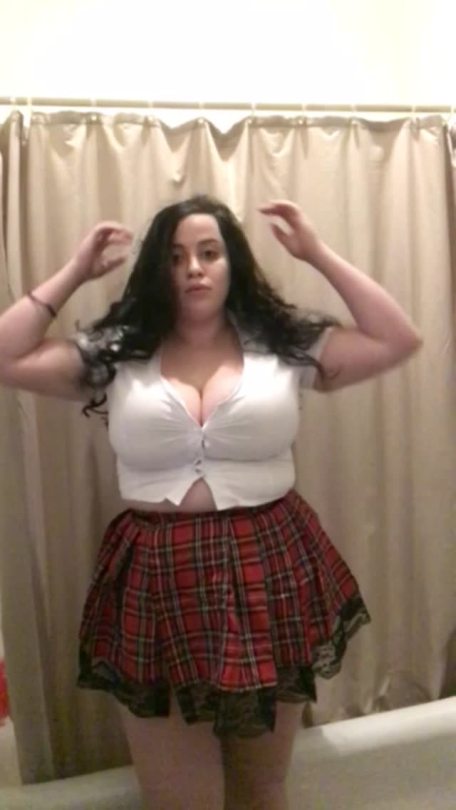 ffafeed:  Looks like the “large” sexy school girl costume is just not large enough for this piggy 🐷💕… new outfit, you know what that means… new kink/fetish video coming soon 😍 Can’t wait to dress up in this with pigtails and be a naughty