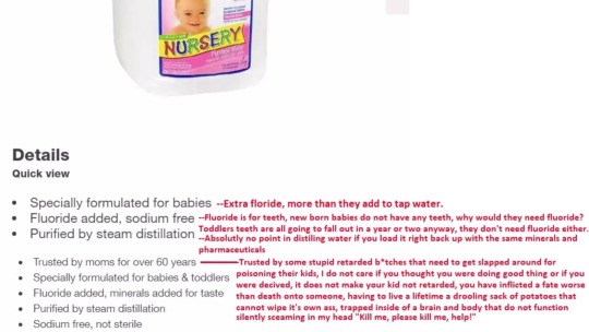 Water for babies.