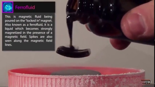 elosoquelee:itsgeauxtime:i-peed-so-hard-i-laughed:blessedbobcat:  sixpenceee: Ferrofluid poured onto a magnet levitating in a magnetic field. (Source) Forbidden levitating cough drop   jedly beam Angry pillow Chunk juice