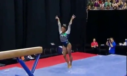 accras:      Simone Biles Is Now The First Gymnast To Ever Land A Double-Double Dismount