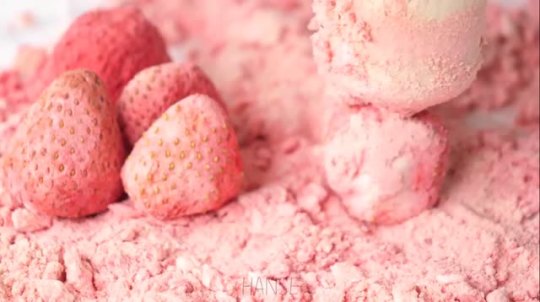 Crushing Freeze Dried Strawberries by HANSE