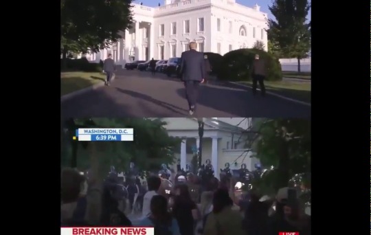 yemme:  msnikkimoneypenny: yemme:   esoanem:  gaysemiotics:  bearded-shepherd:  CNN Live coverage when Trump was  walking towards the church   Holy fucking shit     “When fascism comes to America, it will come wrapped in the flag and waving the cross”