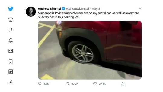 nativenews:  paxamericana:   Videos Show Cops Slashing Car Tires at Protests in Minneapolis