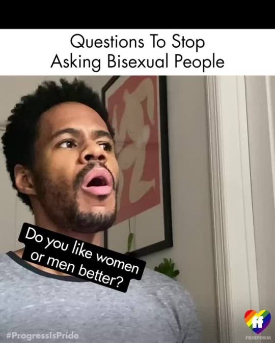 Bisexuals be like…please bore someone else with your ridiculous questions, we’re tired #ProgressIsPride ______ Jay Jurden, your...