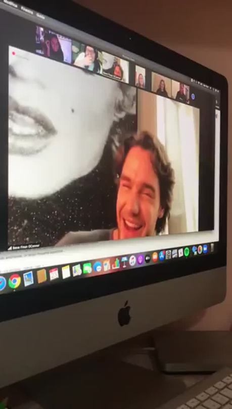 Liam talking with fans this morning over Zoom call (x) - 23.09