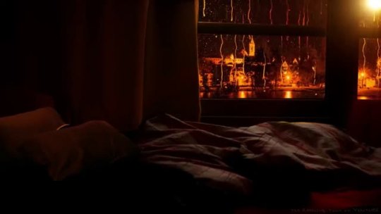 Dark Cozy Bedroom by The Relaxing Town
