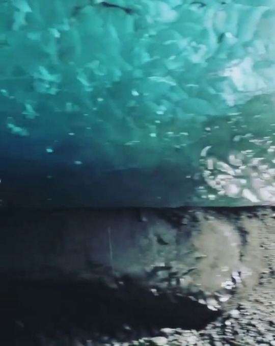 sixpenceee: Inside a glacier cave | source  