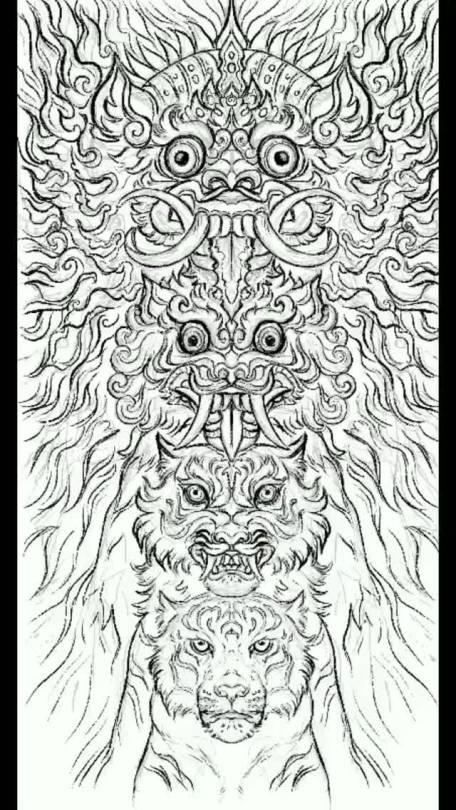 artofmaquenda:🐯👹