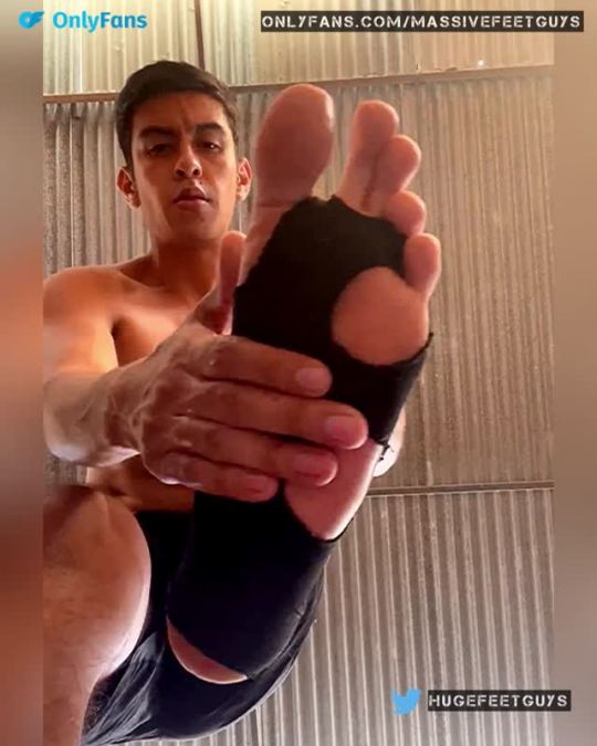 giantfeetmasters:WOW, look at MASTER VEYSEL&rsquo;s huge feet!  Their gigantic size 17 US soles are really perfect, those sweaty and dirty socks from training so much have a powerful and delicious smell of sweat!  imagine those huge feet stomping on your