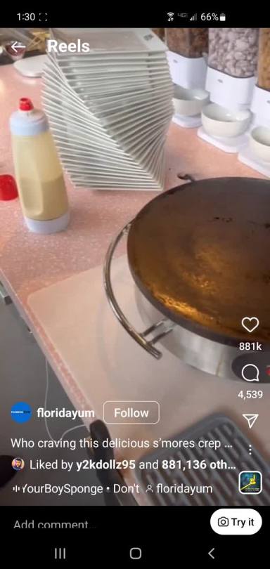 hellsite-yano:vy2gumi:egberts:imagine a video of a crepe being made and then imagine the audio that might go along with it. whatever you just imagined is wrong this is the fire they use to cook the krabby patties with