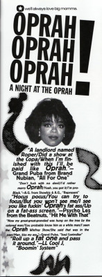 Babylonfalling:  A Night At The Oprah.  Ego Trip Magazine. I Always Laugh At That